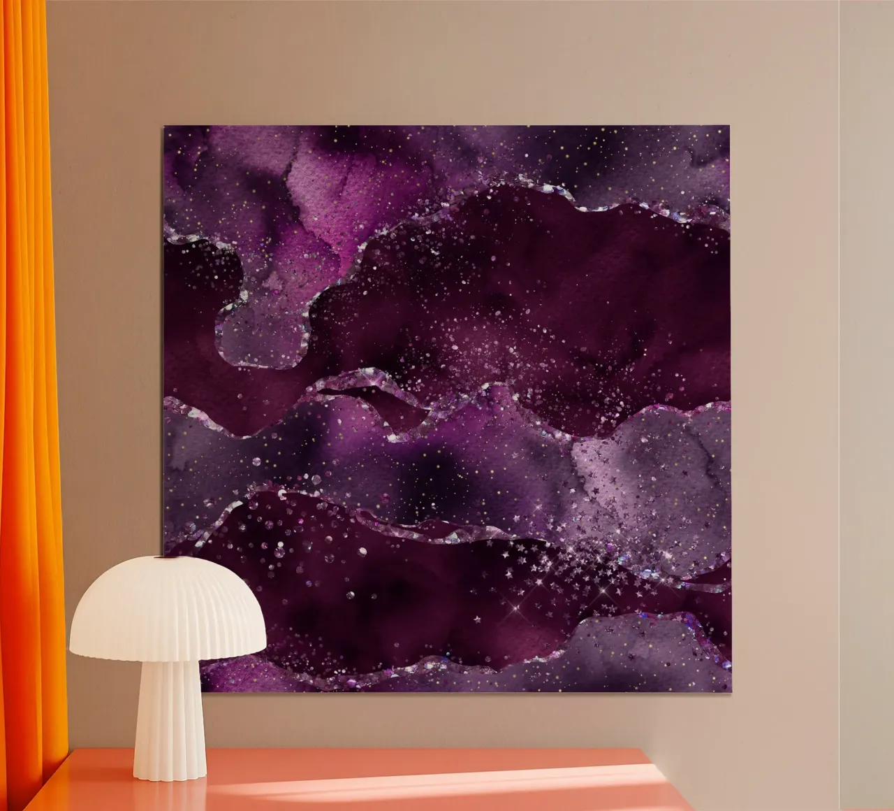 Agata stellata viola Texture 06 poster da Gemstone Textures