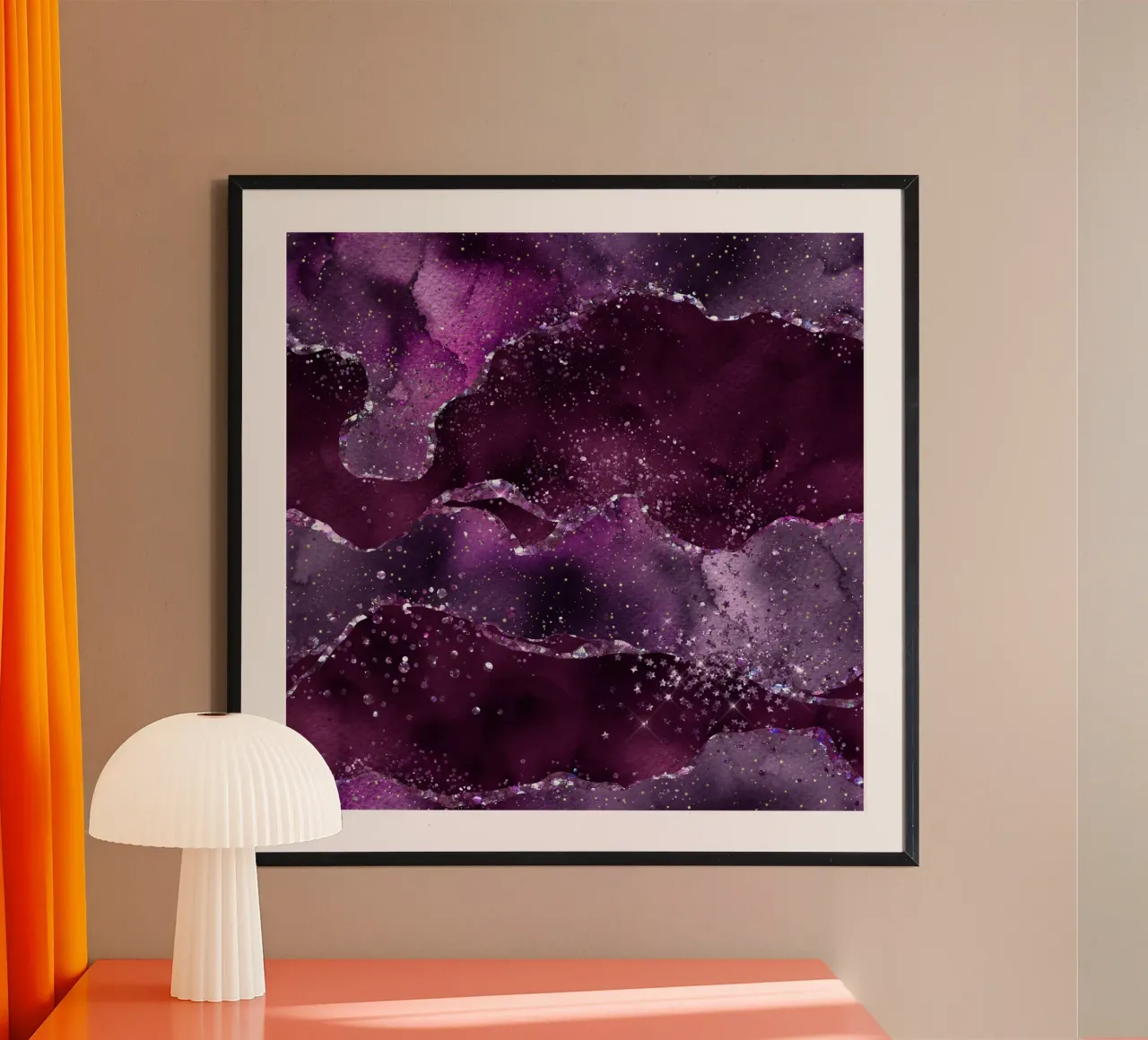 Agata stellata viola Texture 06 poster da Gemstone Textures