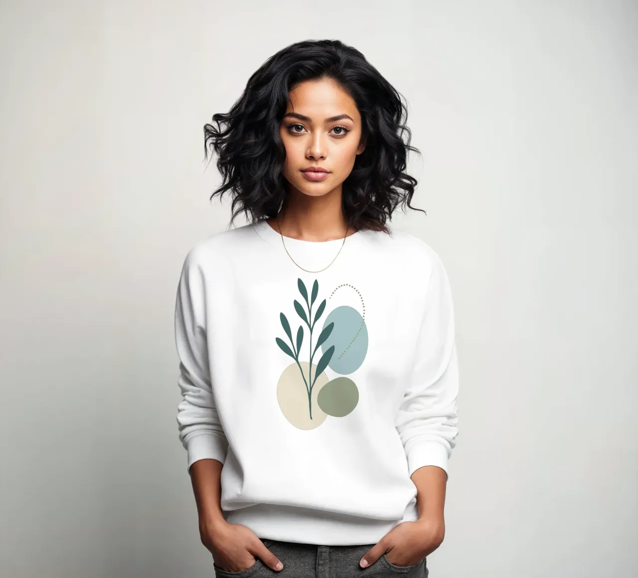 Modern Botanical Abstract Set of 3 Prints sweatshirt by Kiroiharu