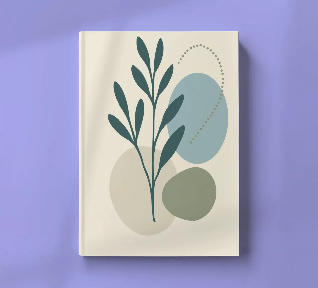 Modern Botanical Abstract Set of 3 Prints notebook by Kiroiharu
