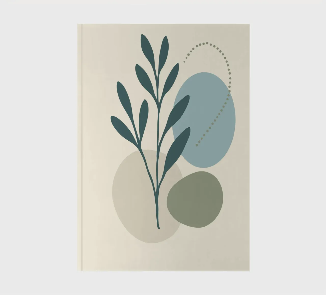 Modern Botanical Abstract Set of 3 Prints notebook by Kiroiharu