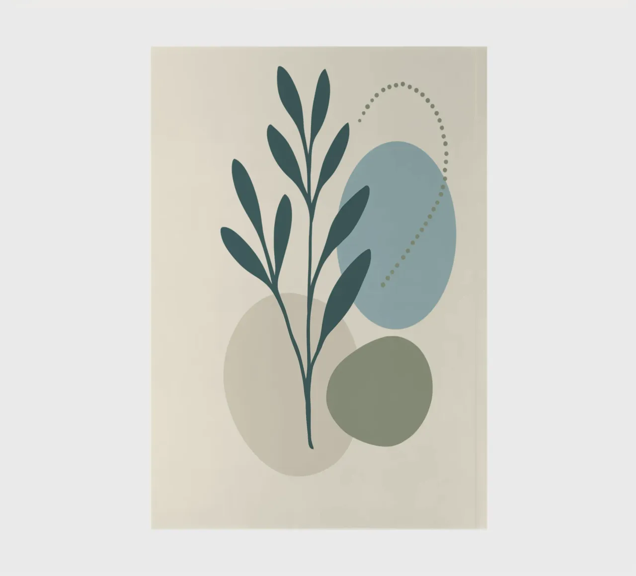 Modern Botanical Abstract Set of 3 Prints notebook by Kiroiharu