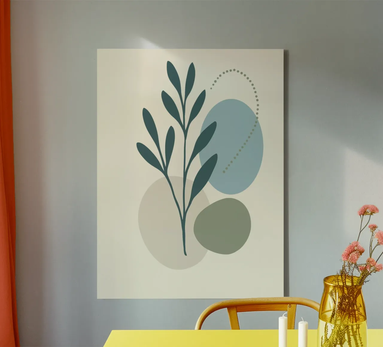 Modern Botanical Abstract Set of 3 Prints canvas by Kiroiharu