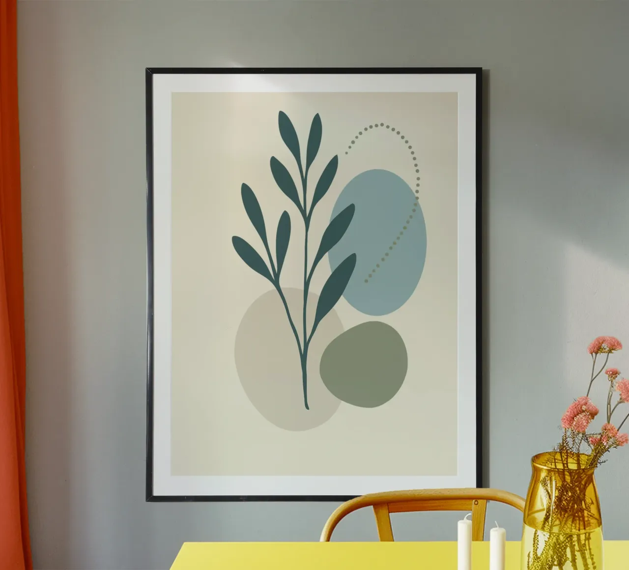Modern Botanical Abstract Set of 3 Prints hahnemühle by Kiroiharu
