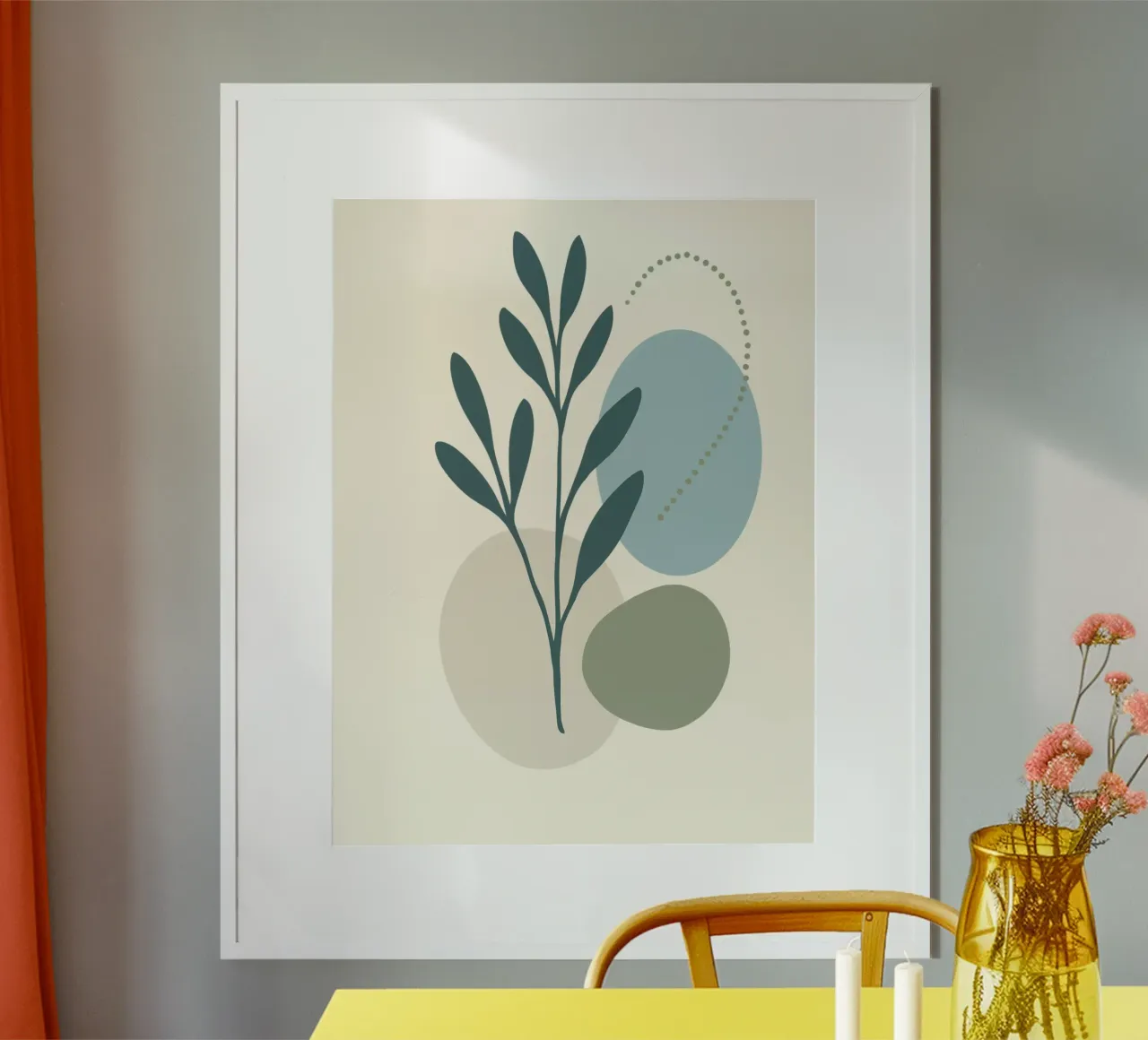 Modern Botanical Abstract Set of 3 Prints hahnemühle by Kiroiharu