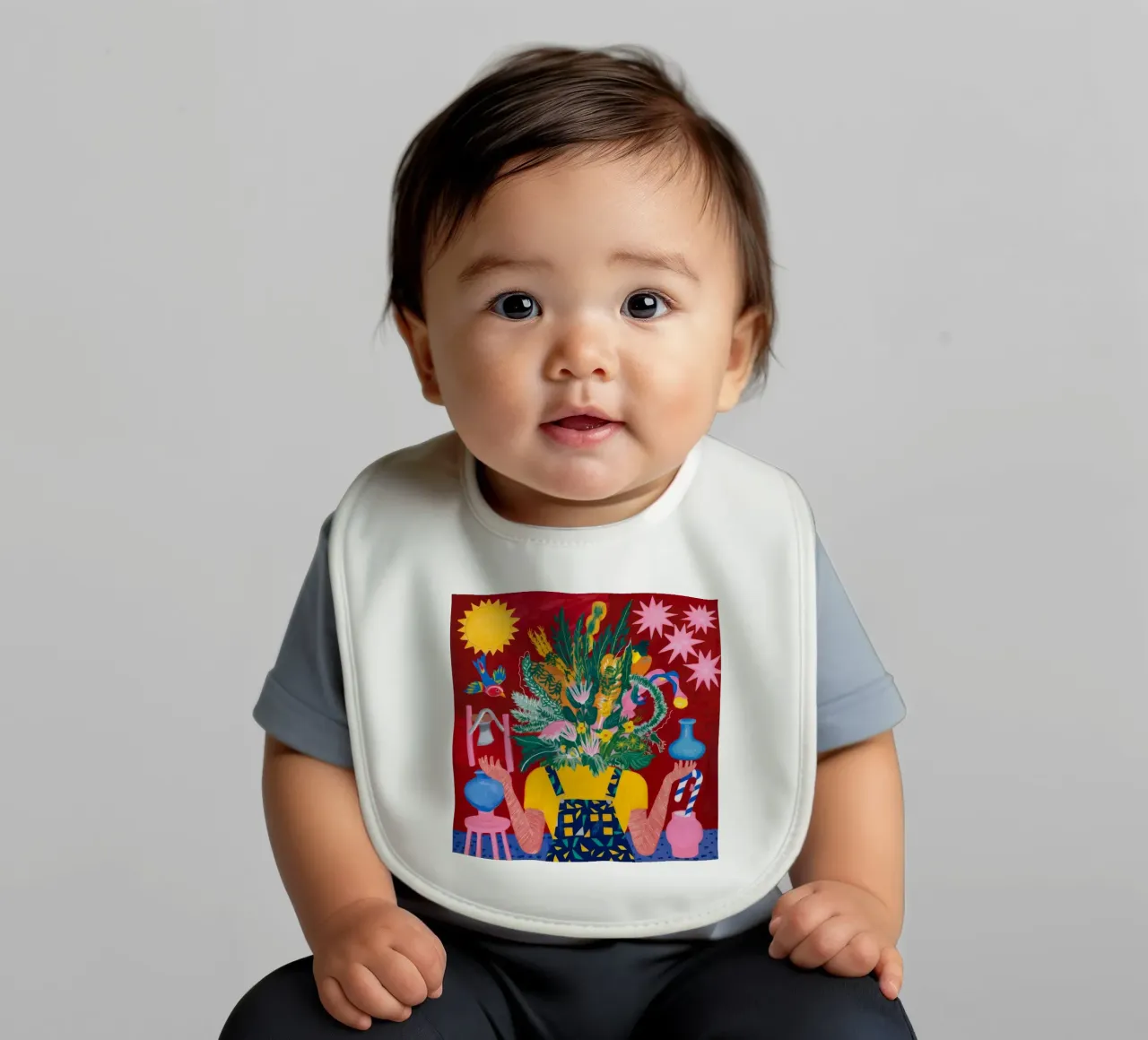 Blumenexplosion Babylätzchen von Lunar Templar