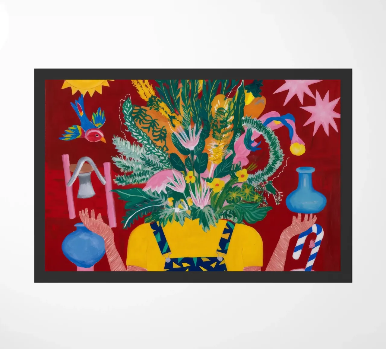 Blumenexplosion Fußmatte von Lunar Templar