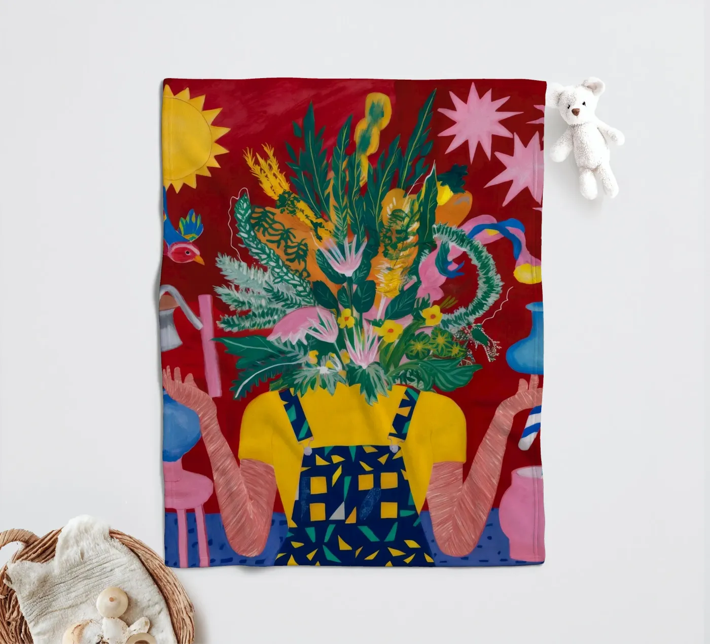 Floral Explosion Fleecedecke von Lunar Templar