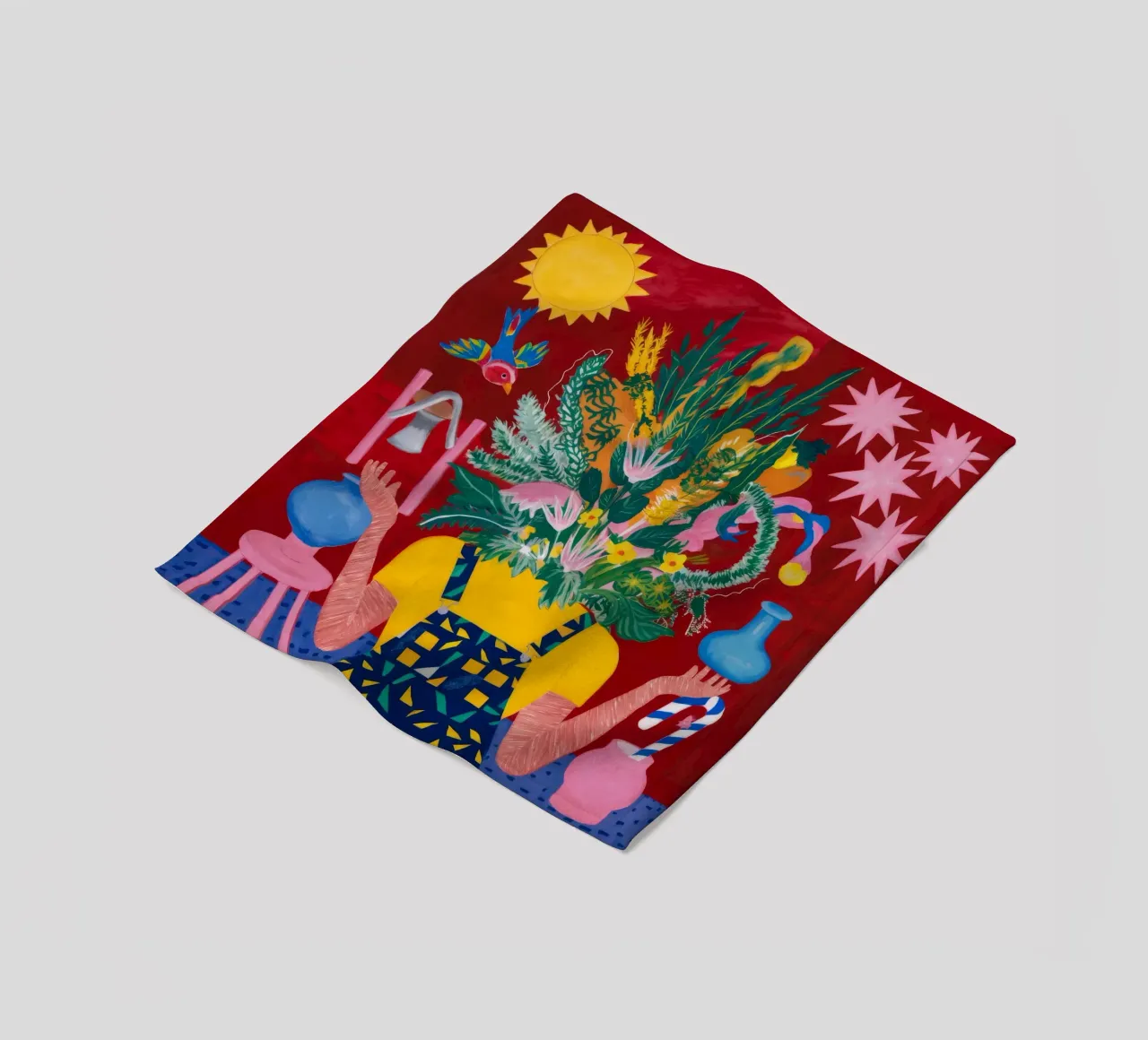 Blumenexplosion Fleecedecke von Lunar Templar