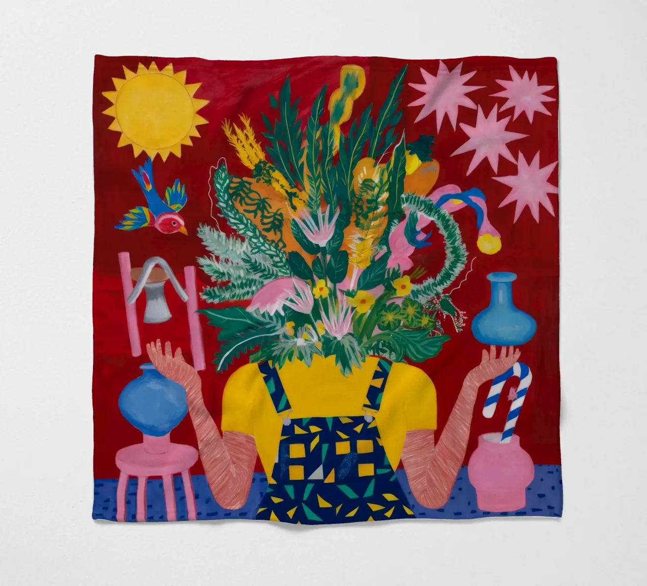 Blumenexplosion Fleecedecke von Lunar Templar