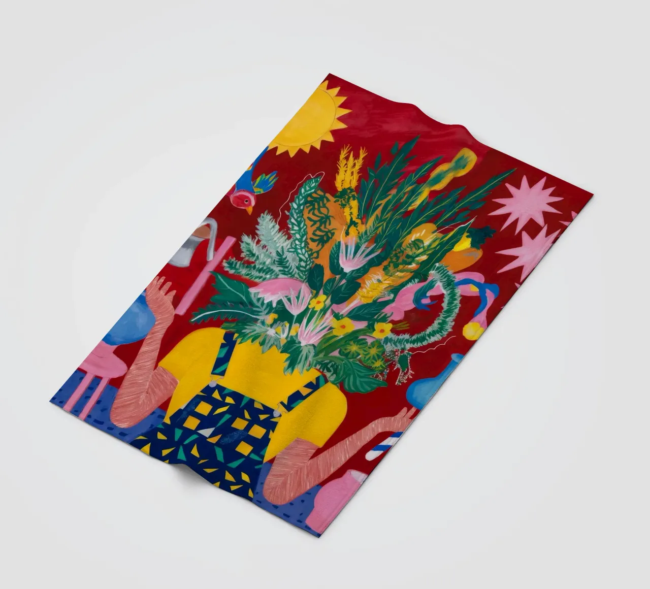 Blumenexplosion Fleecedecke von Lunar Templar