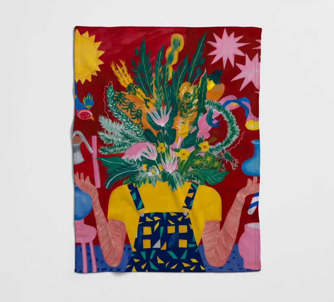 Blumenexplosion Fleecedecke von Lunar Templar