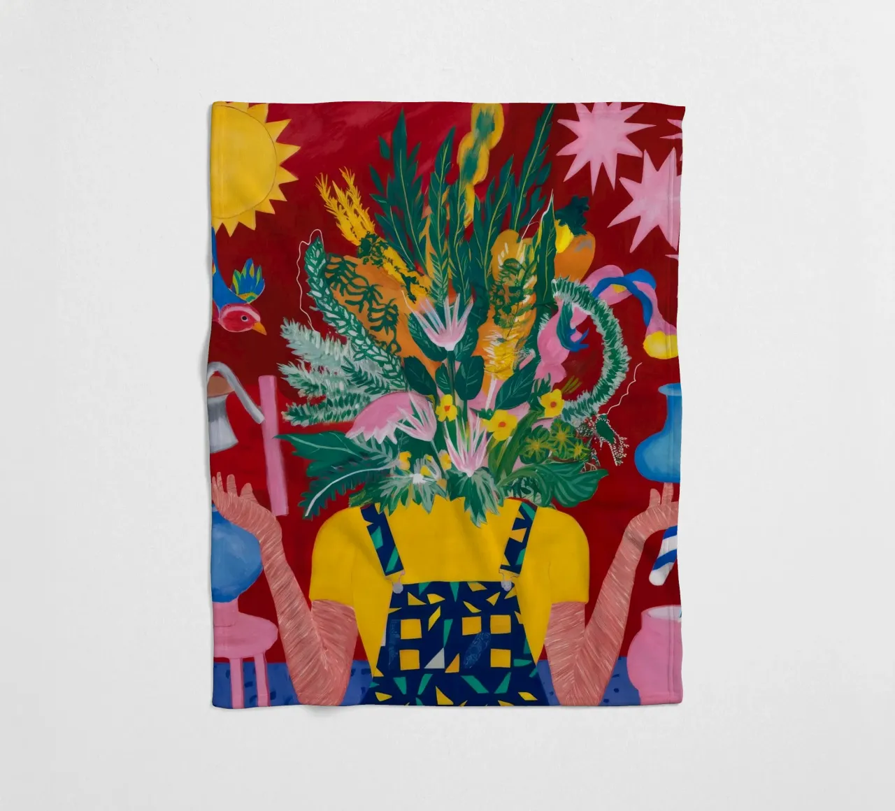 Blumenexplosion Fleecedecke von Lunar Templar