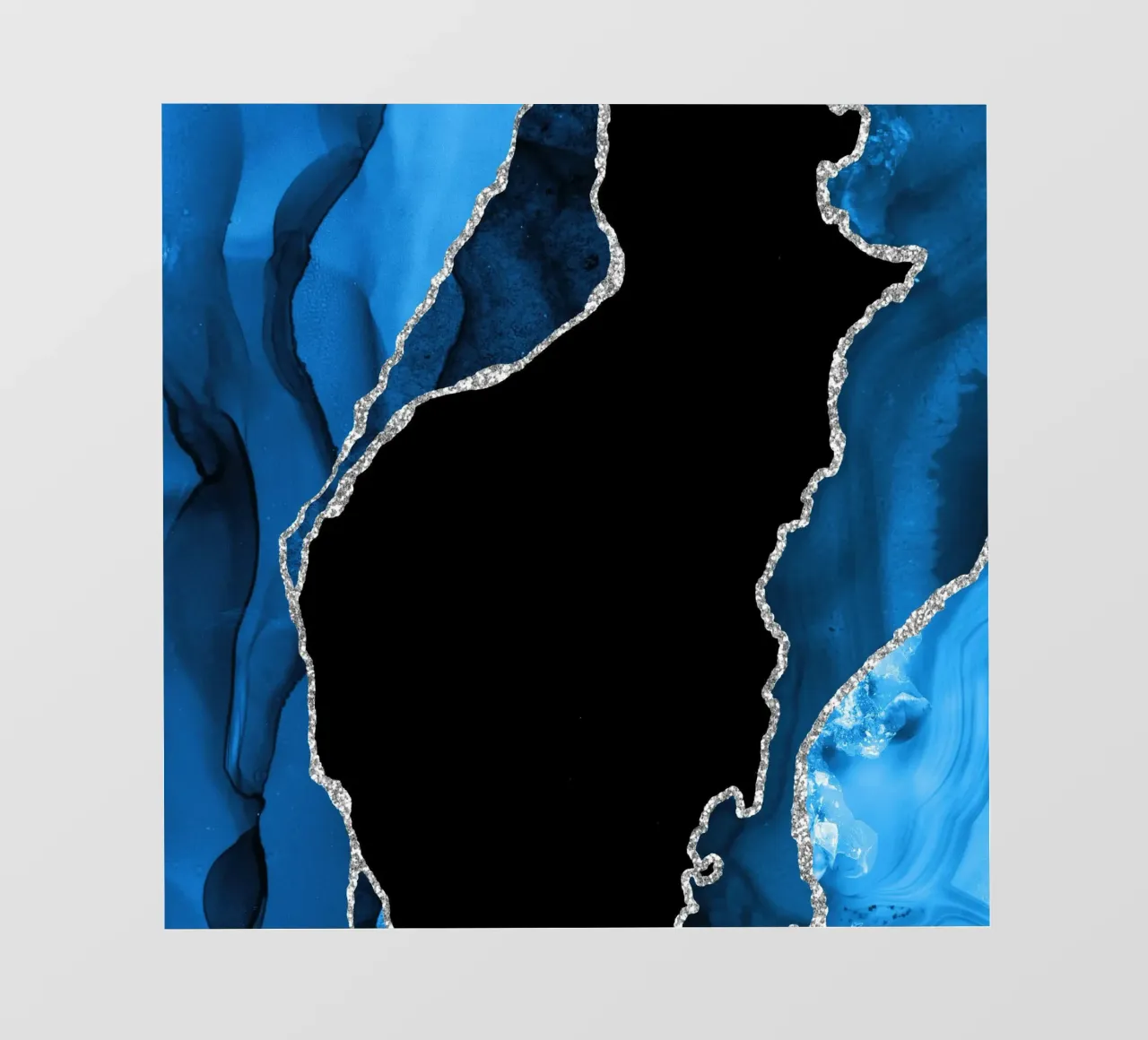 Texture agata blu reale e argento 04 telo in pvc da Gemstone Textures
