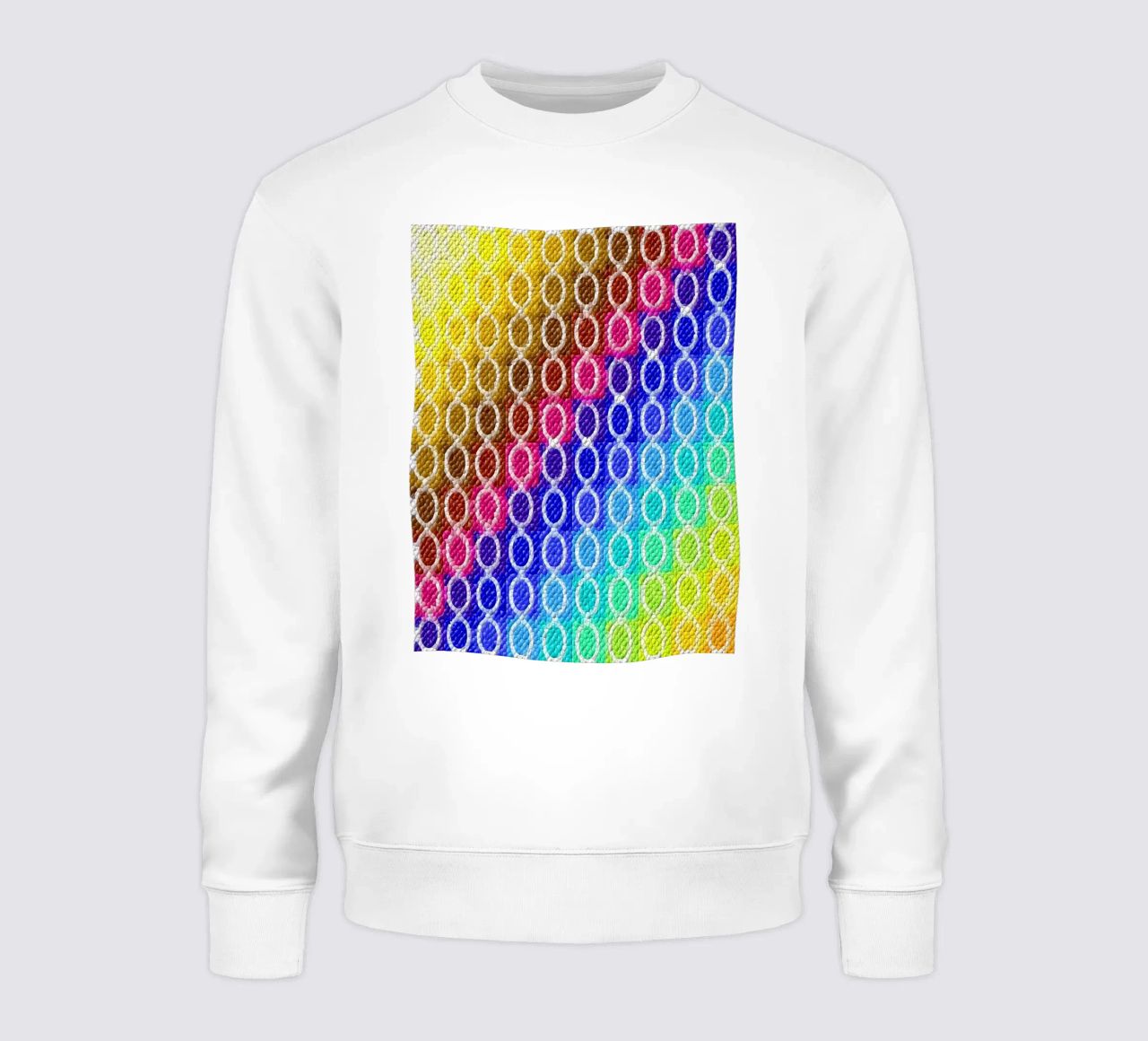 MOSAIK in rainbow colours - diagonal alignment sweatshirt by Gürsel Yesil Digital Art