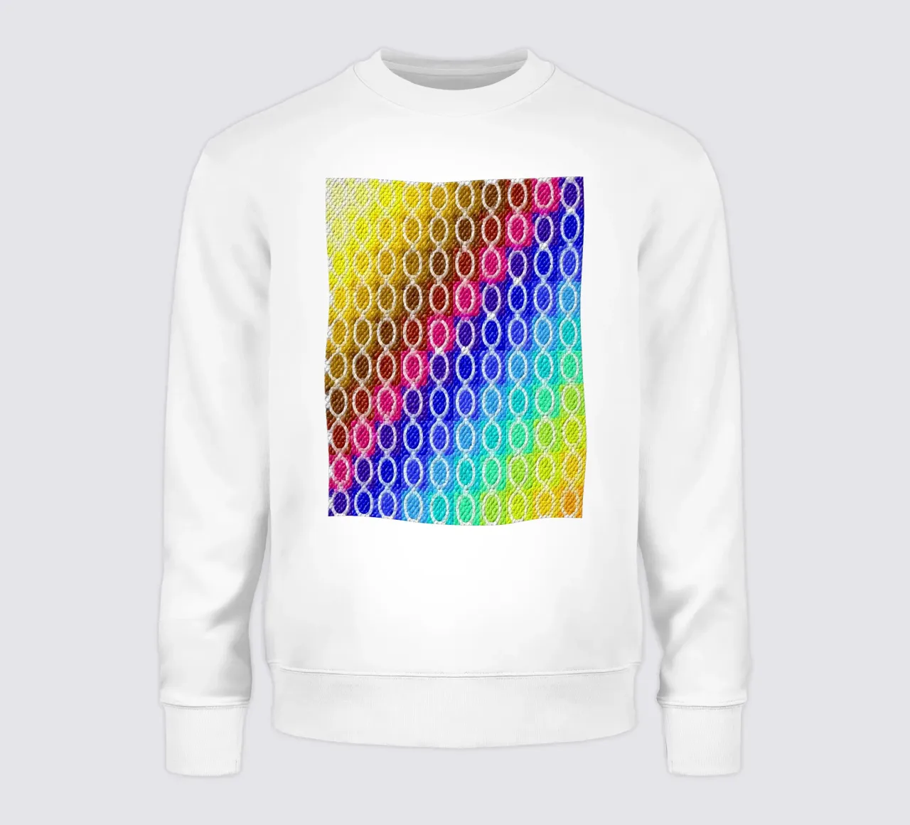 MOSAIK in rainbow colours - diagonal alignment sweatshirt by Gürsel Yesil Digital Art