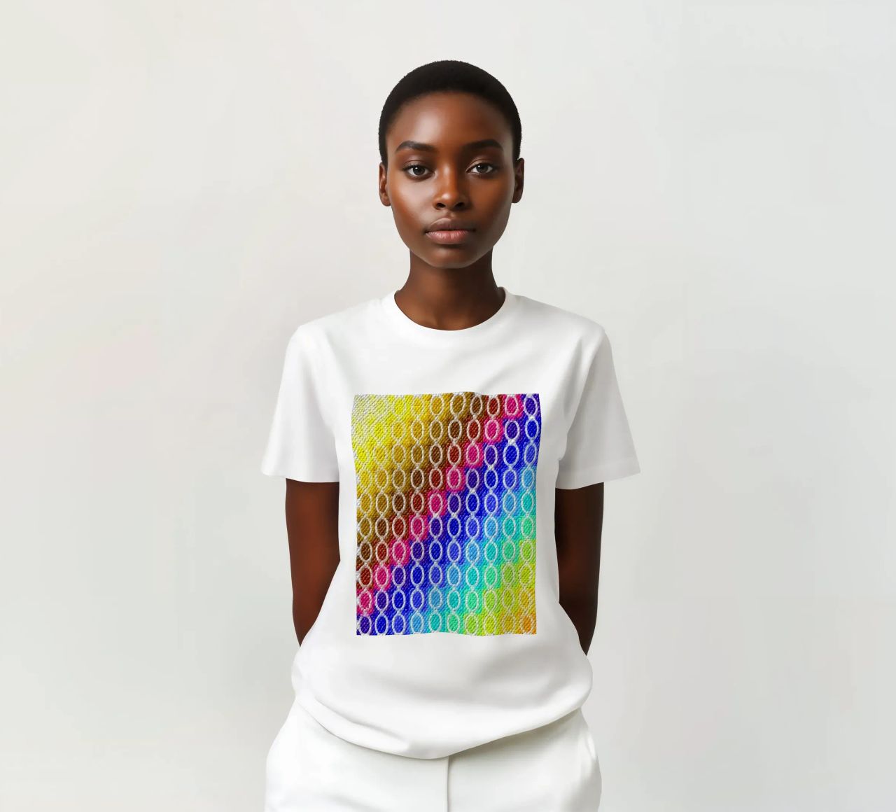 MOSAIK in rainbow colours - diagonal alignment t-shirt by Gürsel Yesil Digital Art