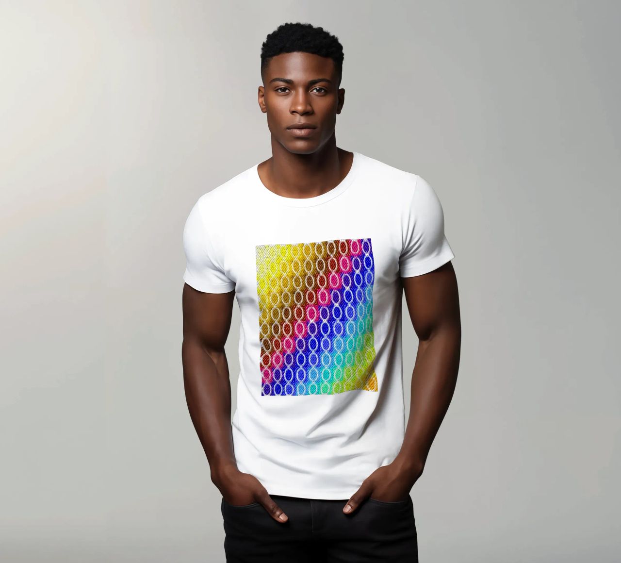 MOSAIK in rainbow colours - diagonal alignment t-shirt by Gürsel Yesil Digital Art