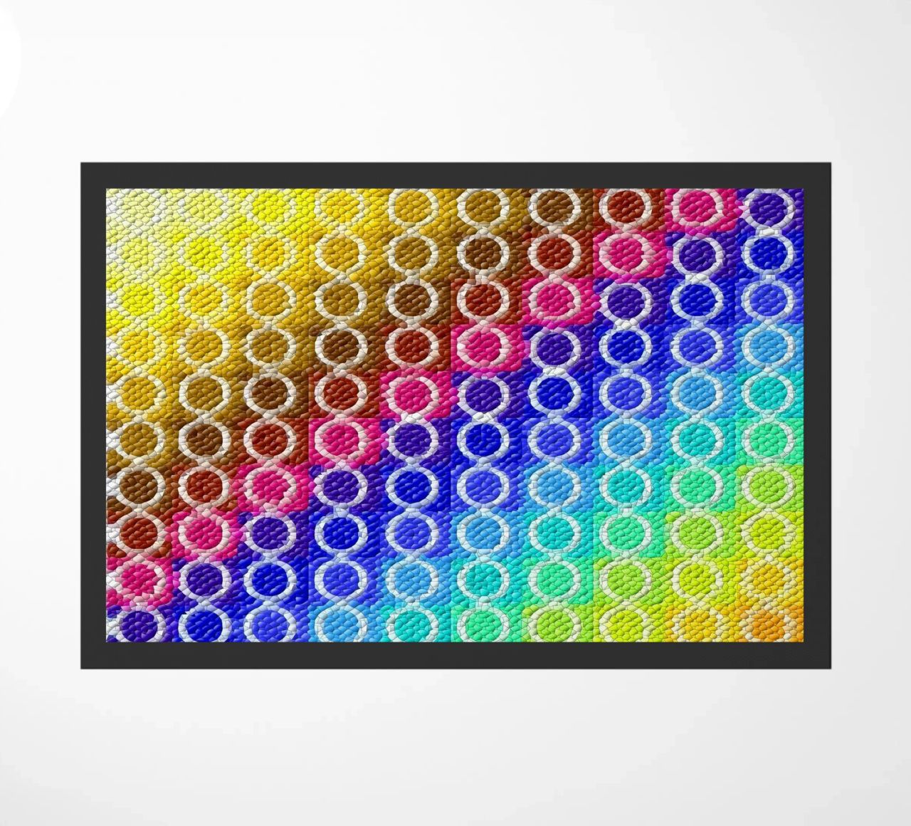 MOSAIK in rainbow colours - diagonal alignment doormat by Gürsel Yesil Digital Art