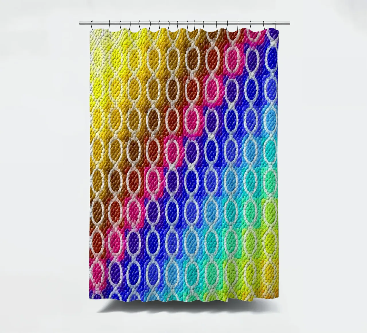 MOSAIK nei colori dell'arcobaleno - allineamento diagonale tenda da doccia da Gürsel Yesil Digital Art