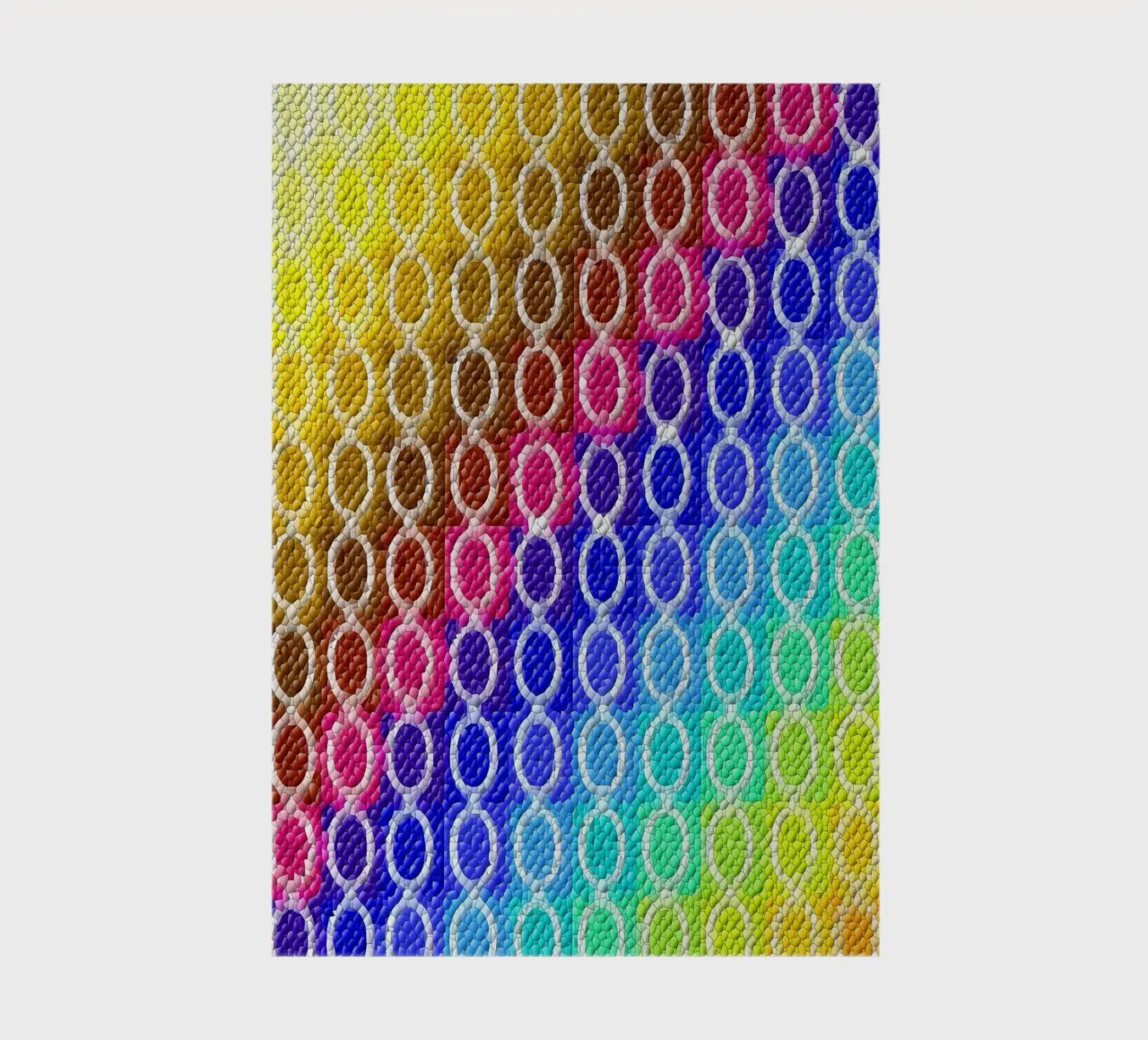 MOSAIK in Regenbogenfarben - Ausrichtung diagonal Notizbuch von Gürsel Yesil Digital Art