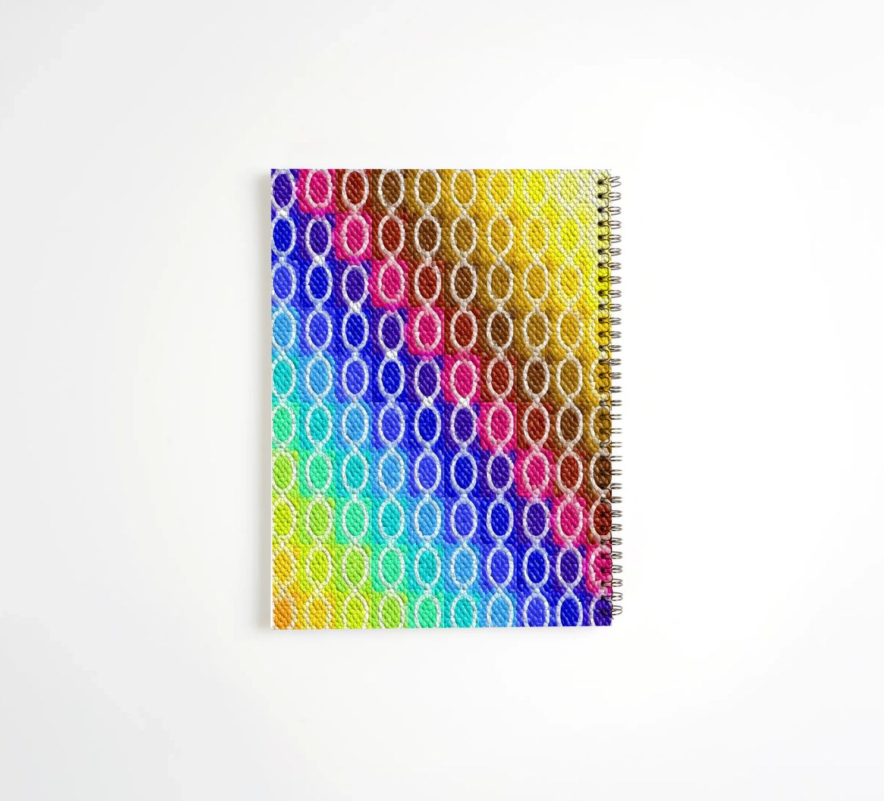MOSAIK in rainbow colours - diagonal alignment spiral notebook by Gürsel Yesil Digital Art