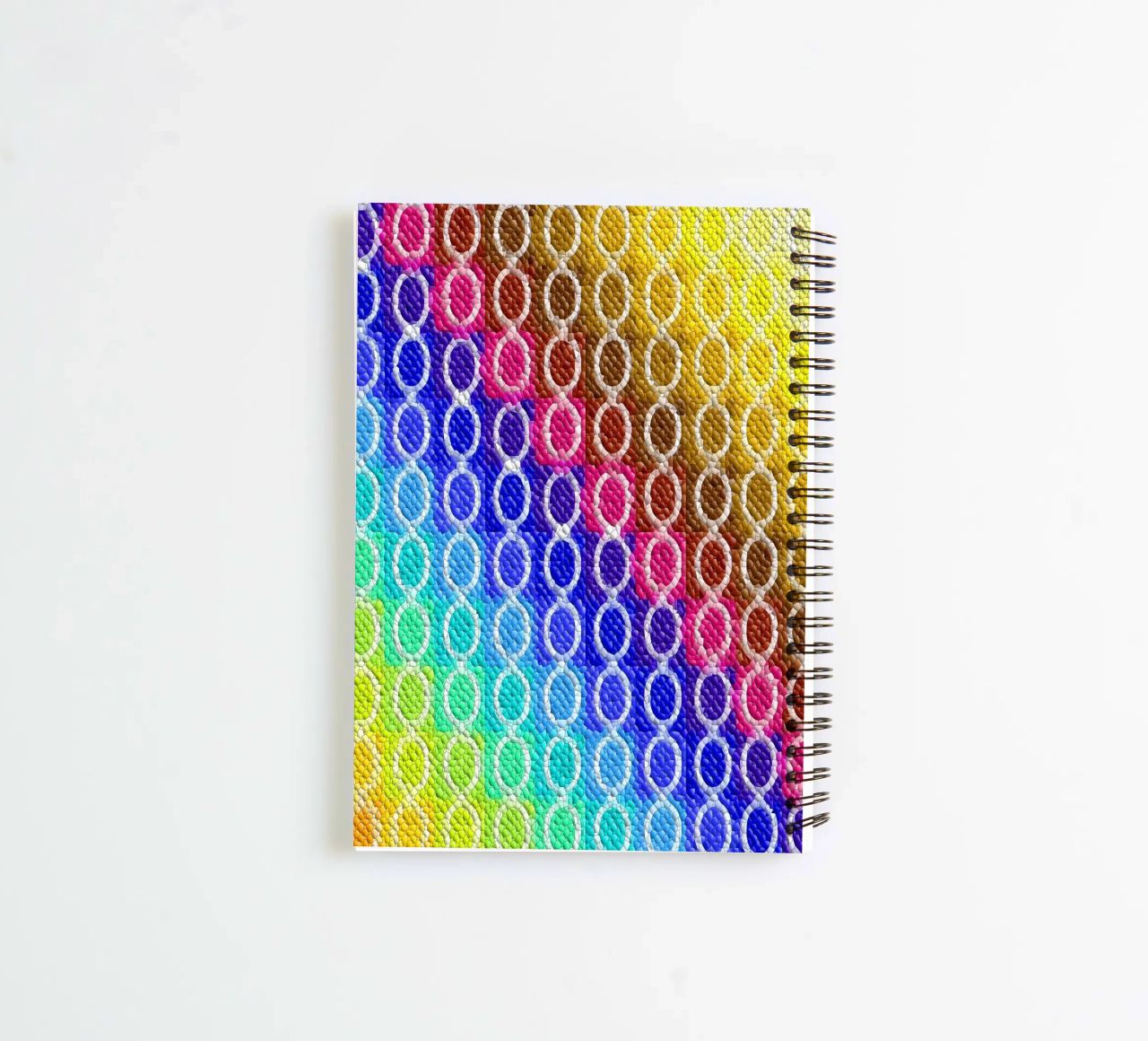 MOSAIK in rainbow colours - diagonal alignment spiral notebook by Gürsel Yesil Digital Art