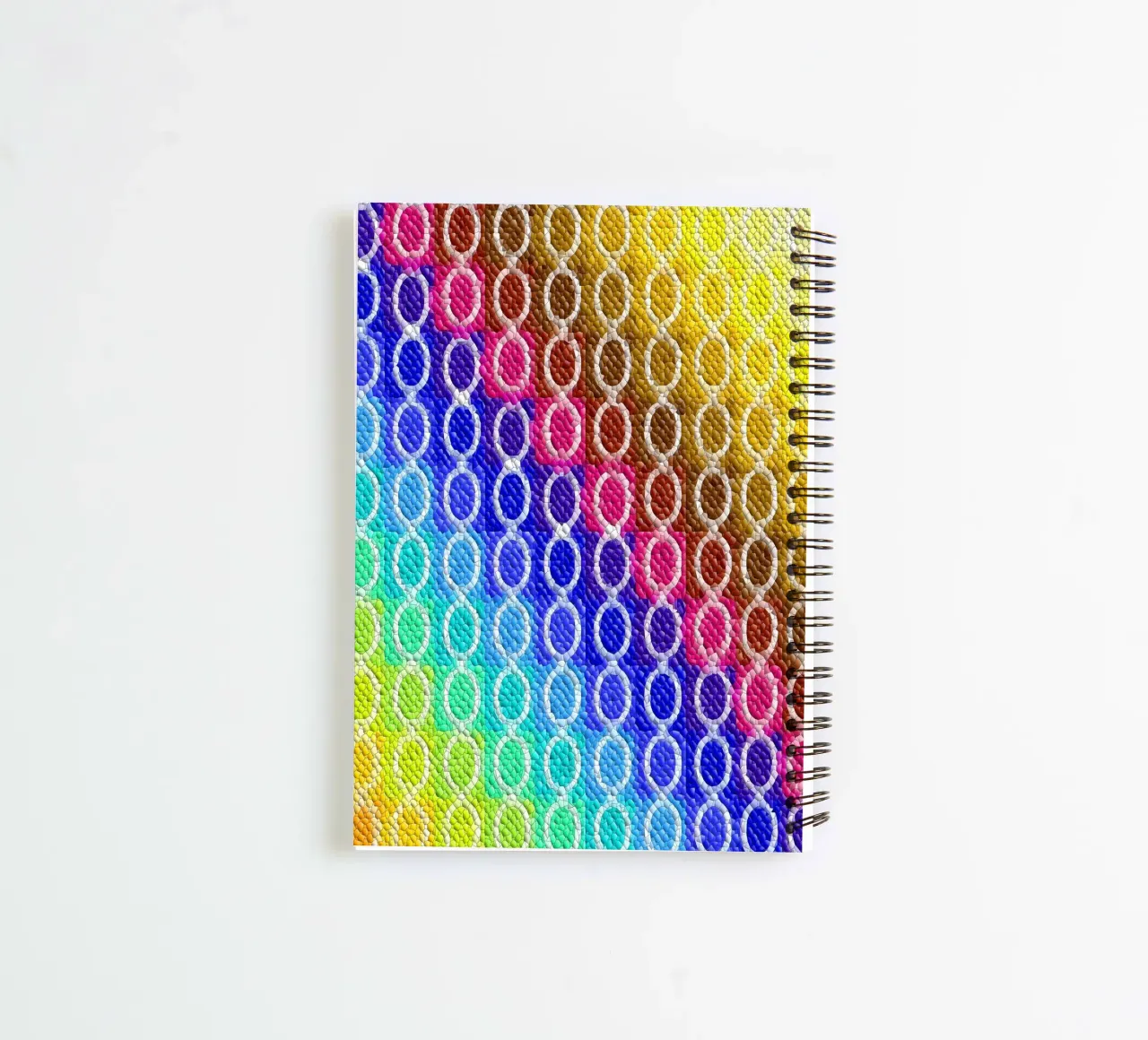 MOSAIK in Regenbogenfarben - Ausrichtung diagonal Ringbuch von Gürsel Yesil Digital Art