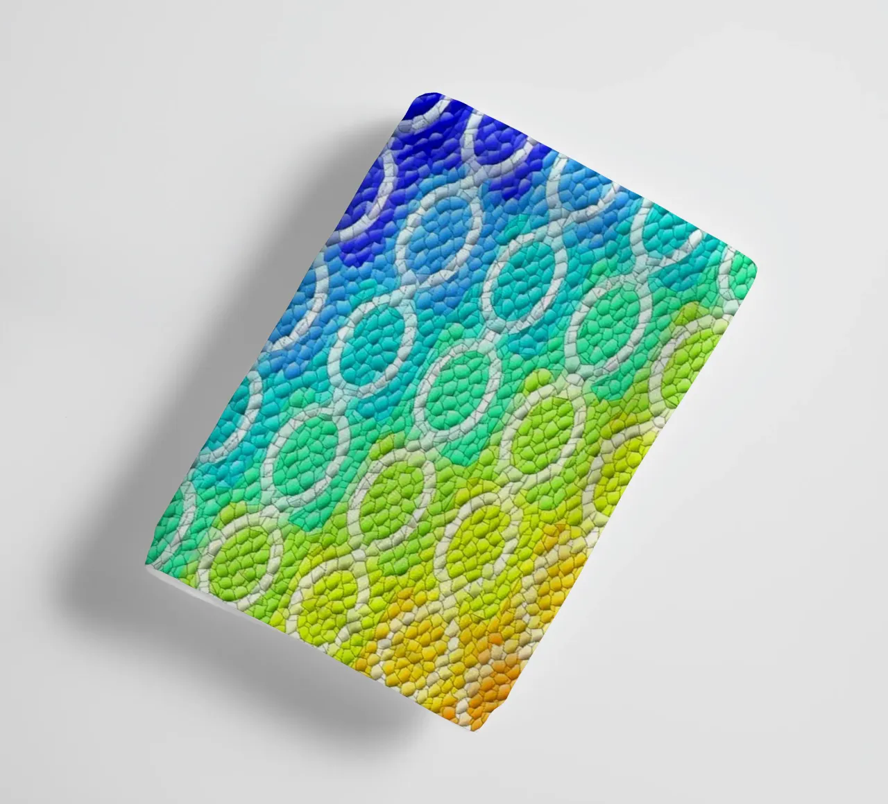 MOSAIK in Regenbogenfarben - Ausrichtung diagonal Handtuch von Gürsel Yesil Digital Art