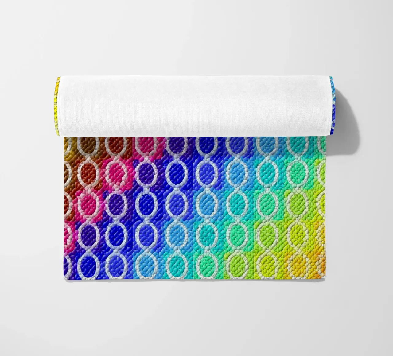 MOSAIK en los colores del arco iris - alineación diagonal toalla de playa de Gürsel Yesil Digital Art