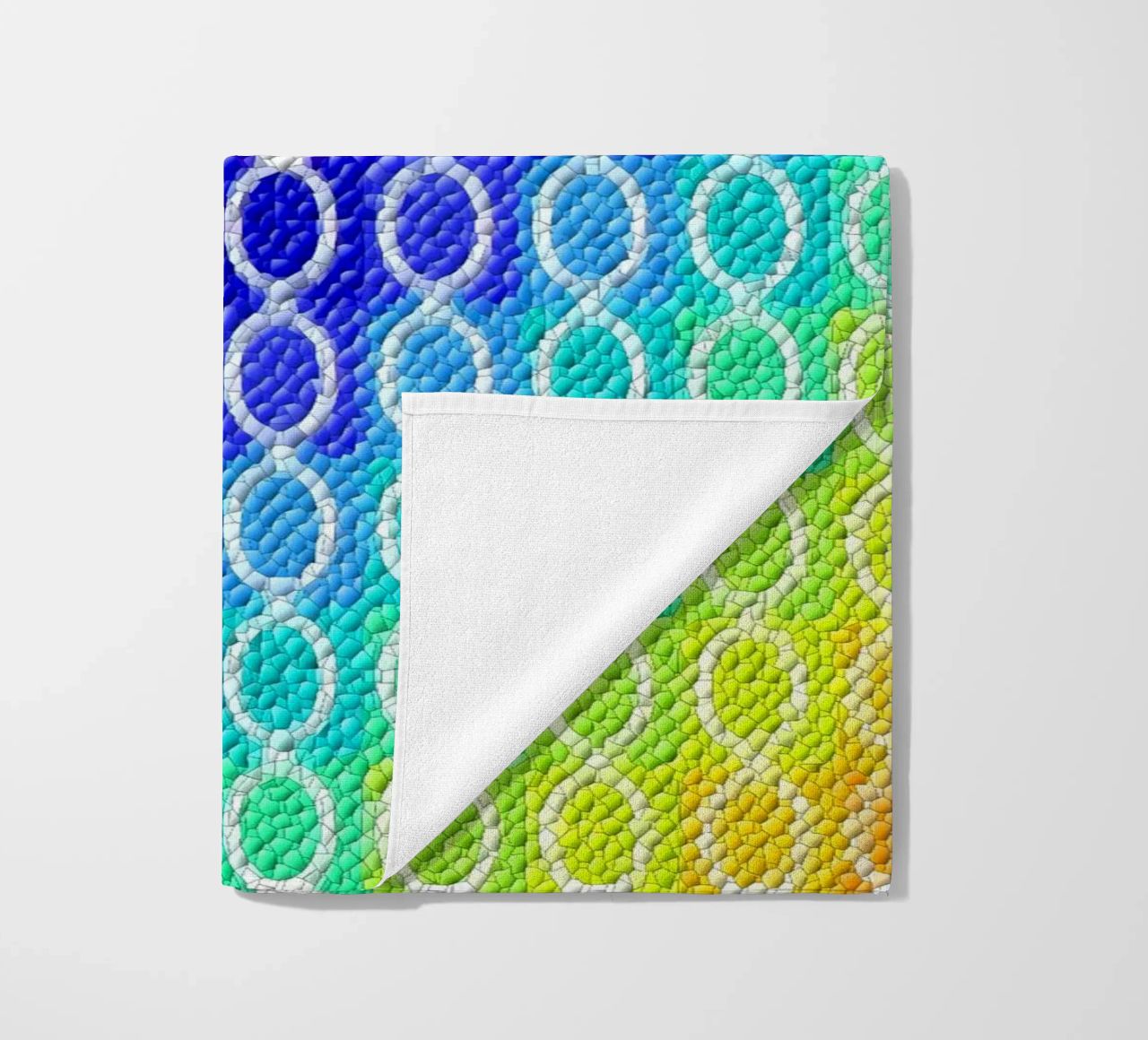 MOSAIK in rainbow colours - diagonal alignment beach towel by Gürsel Yesil Digital Art