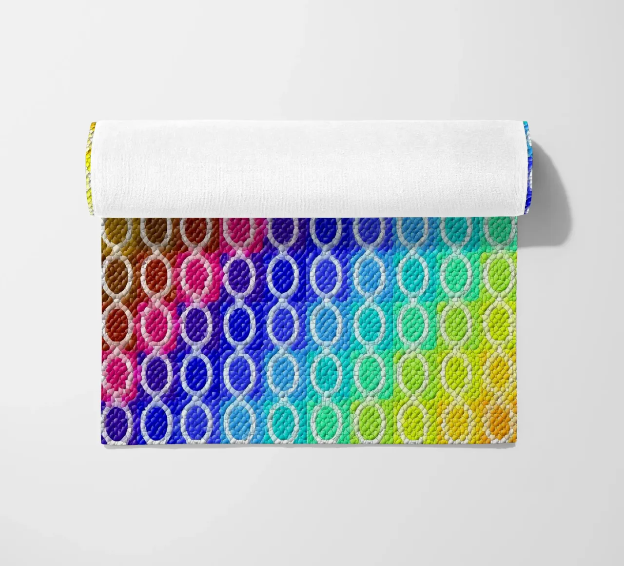 MOSAIK en los colores del arco iris - alineación diagonal toalla de playa de Gürsel Yesil Digital Art