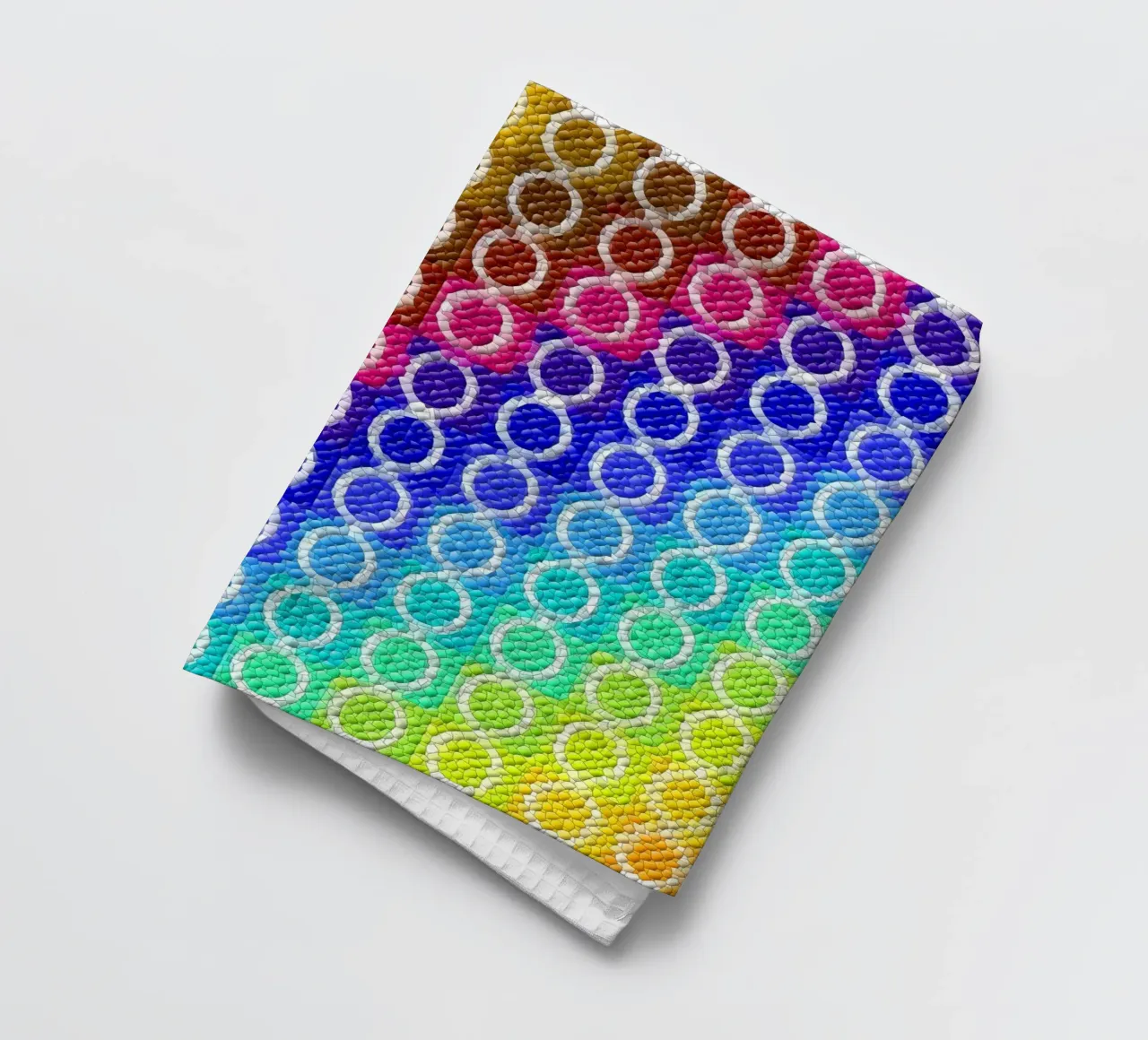 MOSAIK in rainbow colours - diagonal alignment tea towel by Gürsel Yesil Digital Art