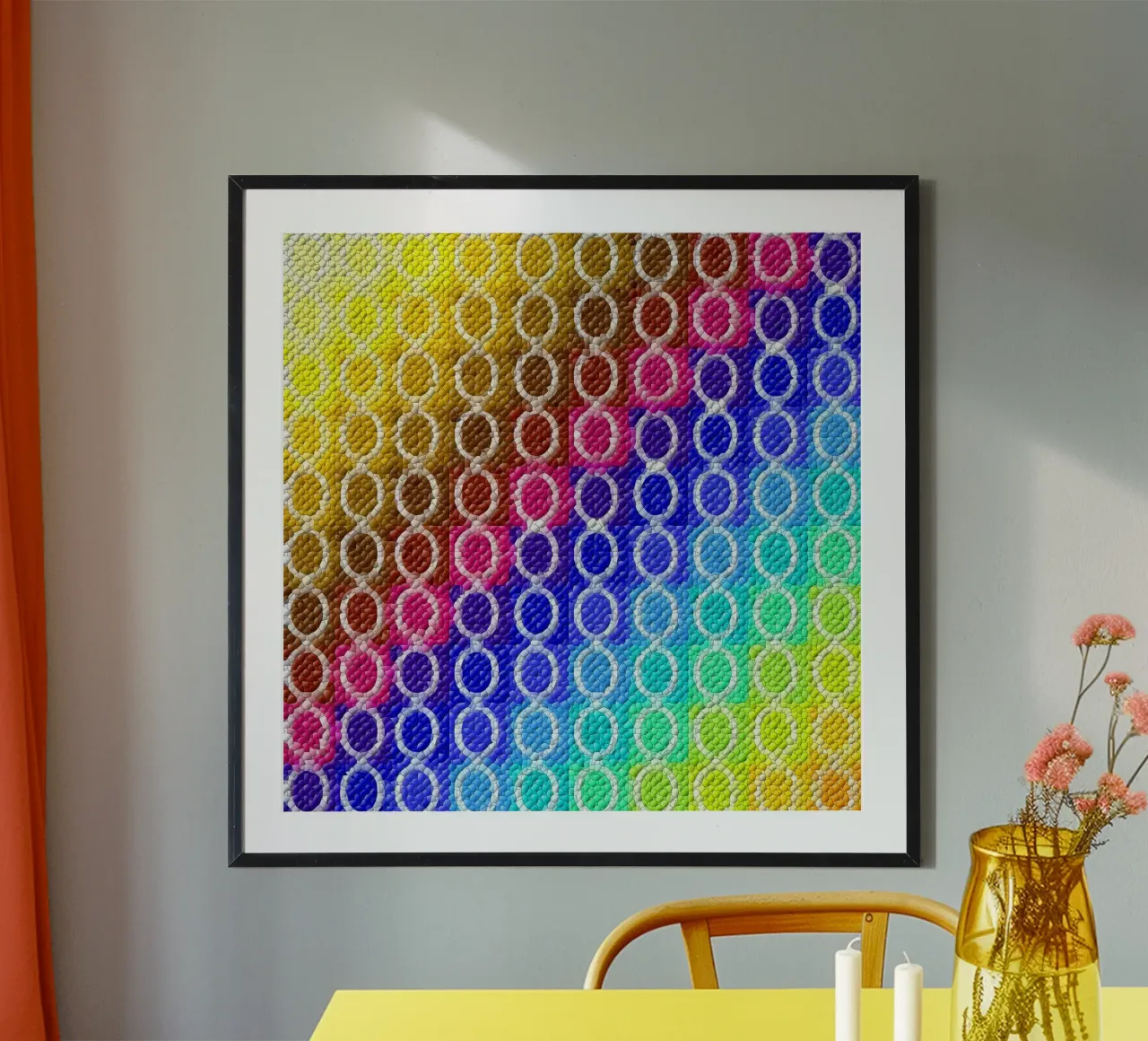 MOSAIK in rainbow colours - diagonal alignment hahnemühle by Gürsel Yesil Digital Art