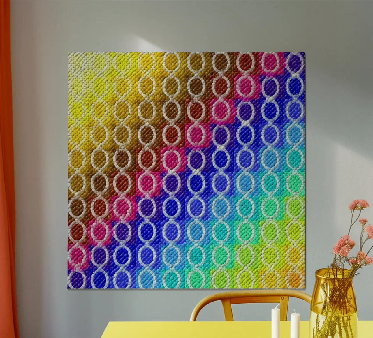 MOSAIK in rainbow colours - diagonal alignment hahnemühle by Gürsel Yesil Digital Art