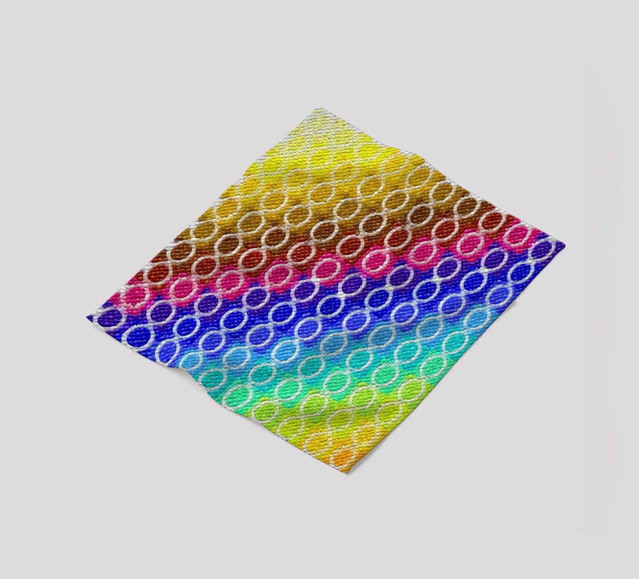 MOSAIK in rainbow colours - diagonal alignment fleece blanket by Gürsel Yesil Digital Art