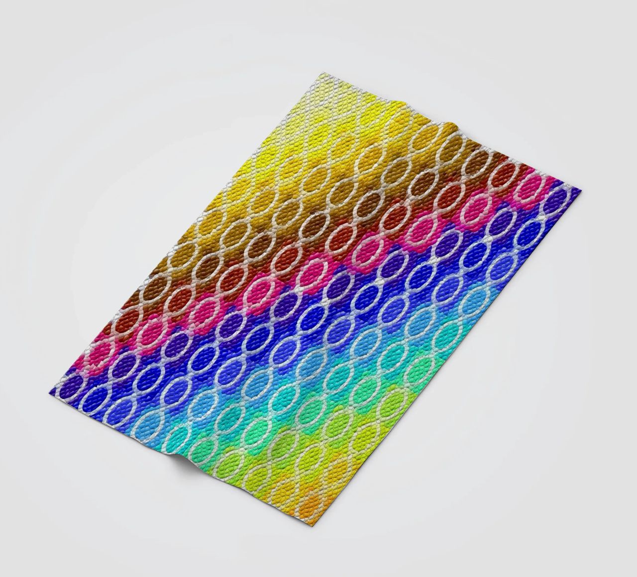 MOSAIK in rainbow colours - diagonal alignment fleece blanket by Gürsel Yesil Digital Art