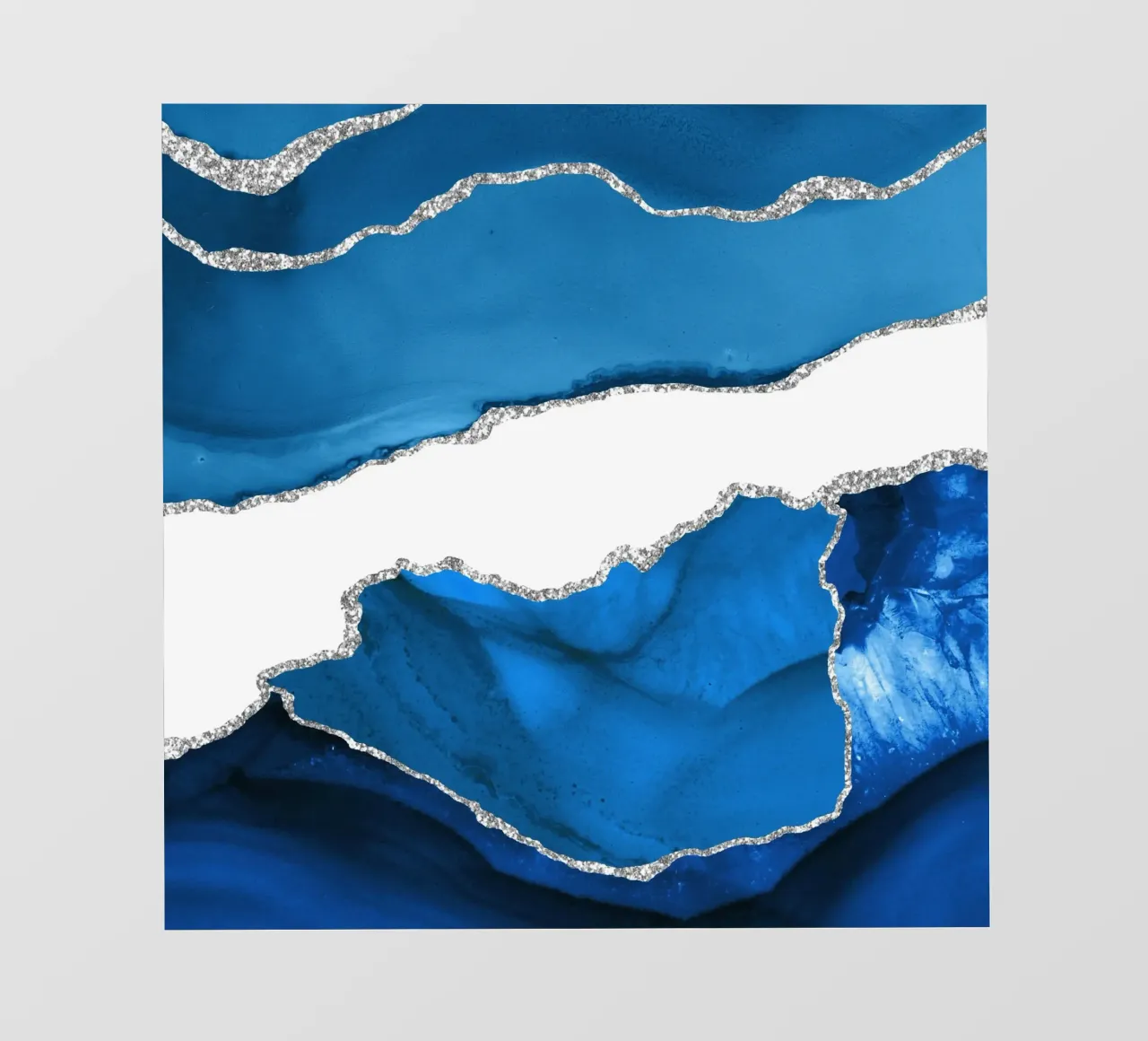 Texture agata blu reale e argento 06 telo in pvc da Gemstone Textures