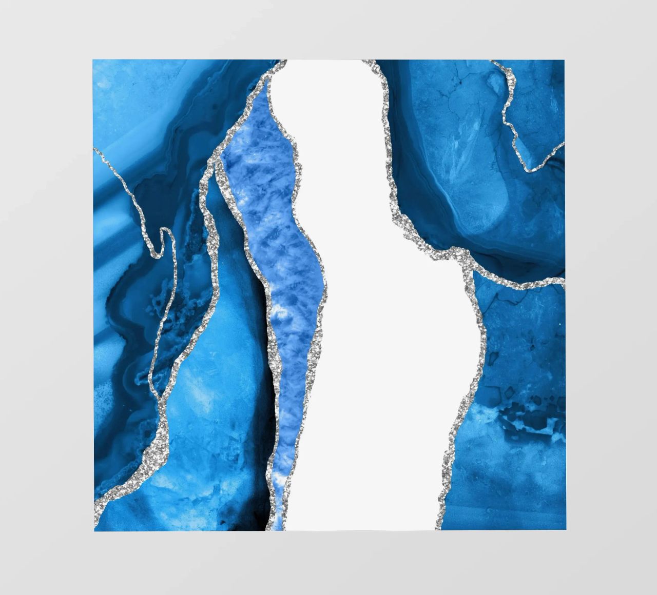 Texture Agata blu reale e argento 07 telo in pvc da Gemstone Textures