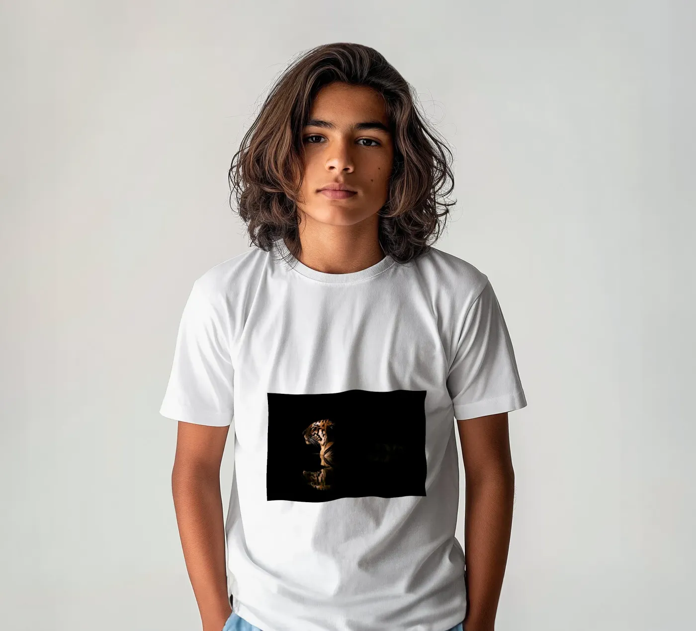 Big Cat Bathing t-shirt bambini da Natural Kingdom