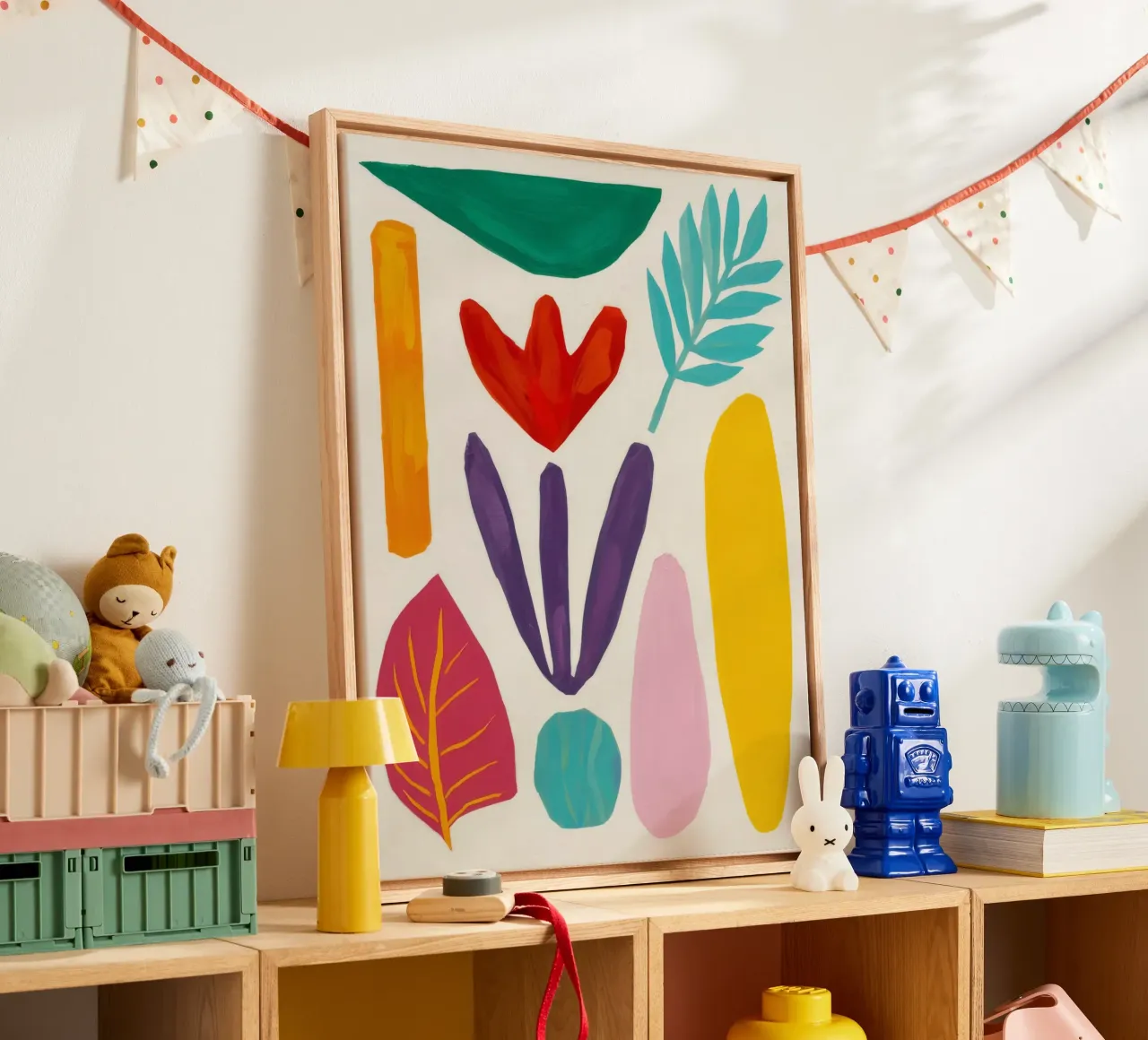 Abstracte tuin canvas met Baklijst van Lunar Templar