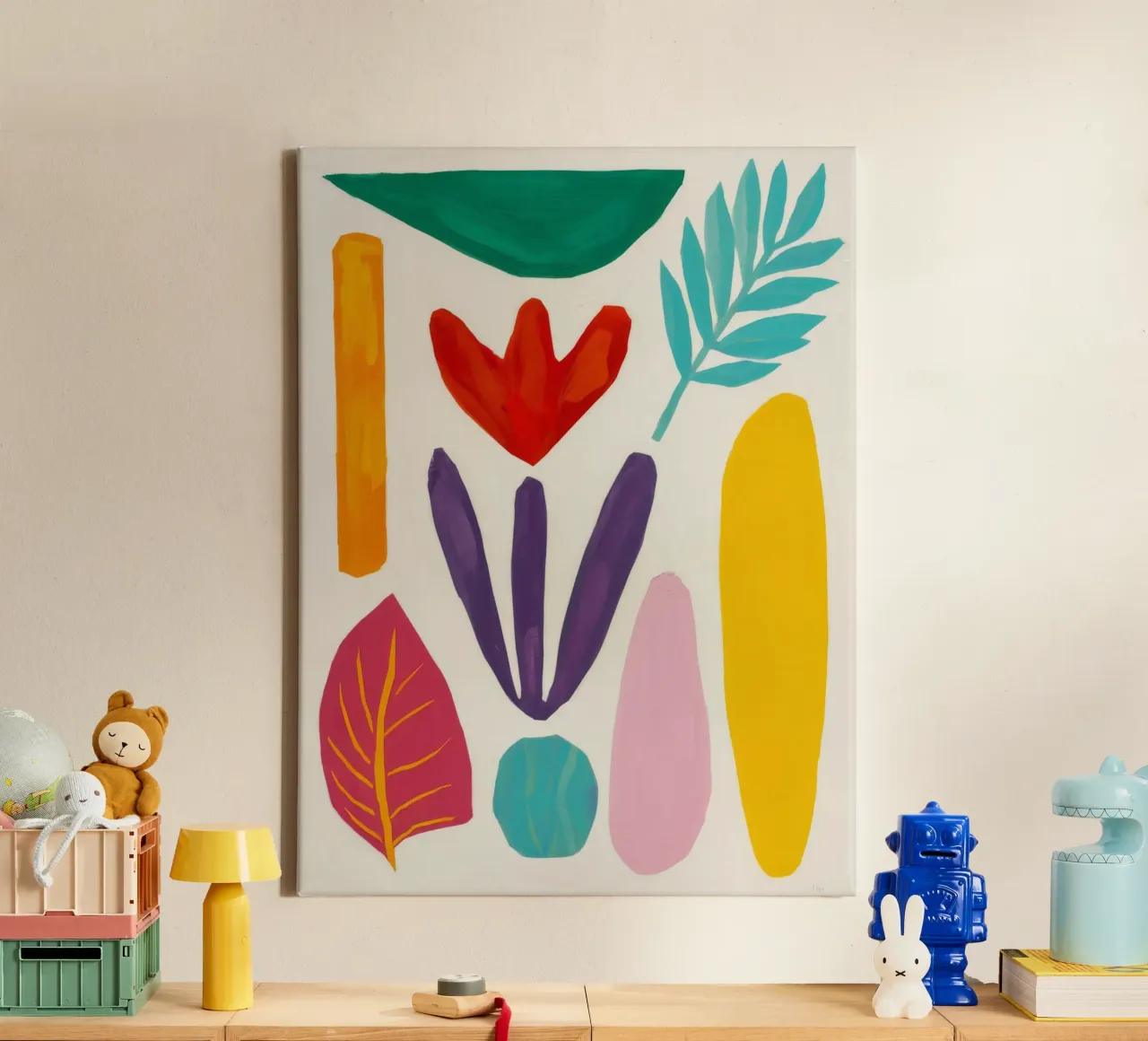 Abstracte tuin canvas met Baklijst van Lunar Templar