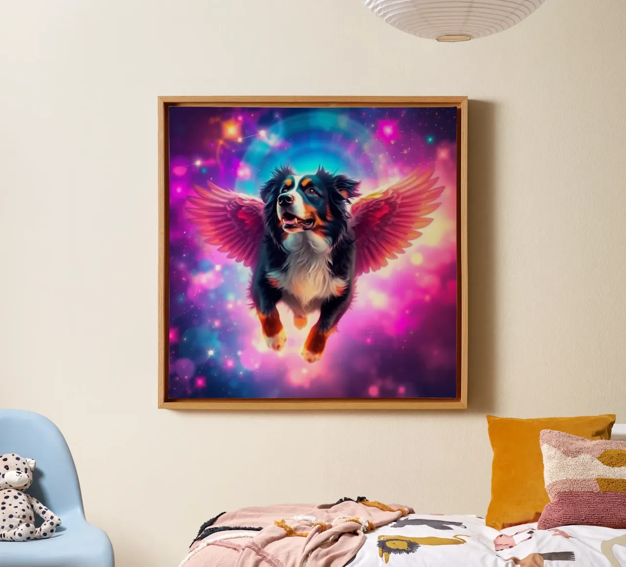 Een engel uit de hemel #9 canvas met Baklijst van Yumis.Beargang.and.Me