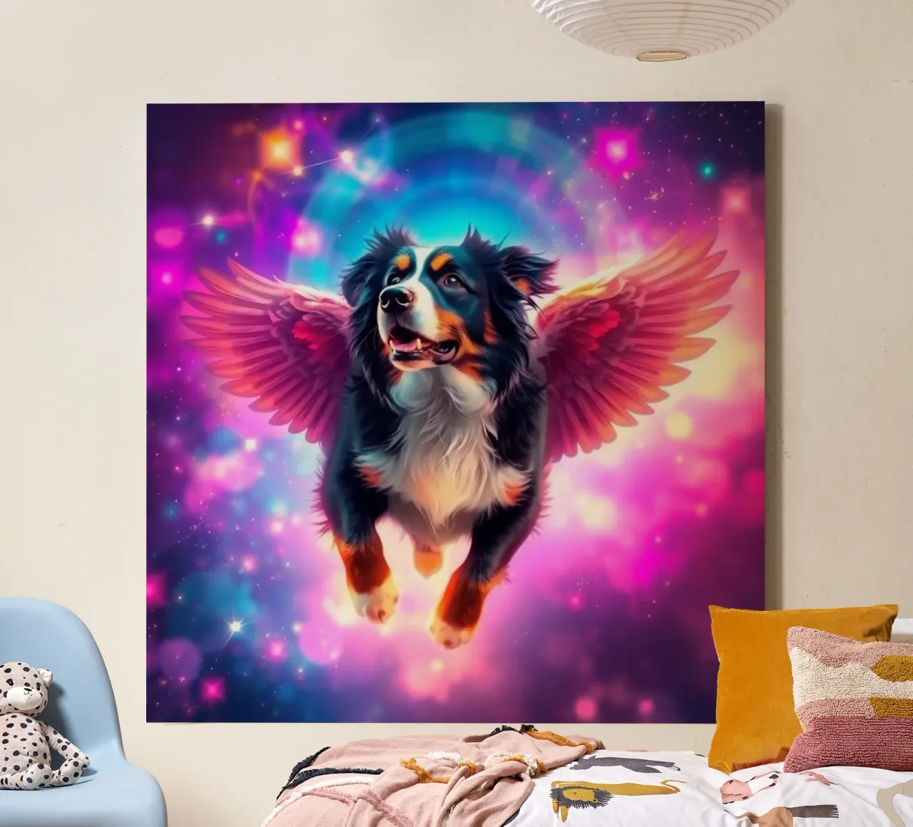 Een engel uit de hemel #9 canvas met Baklijst van Yumis.Beargang.and.Me