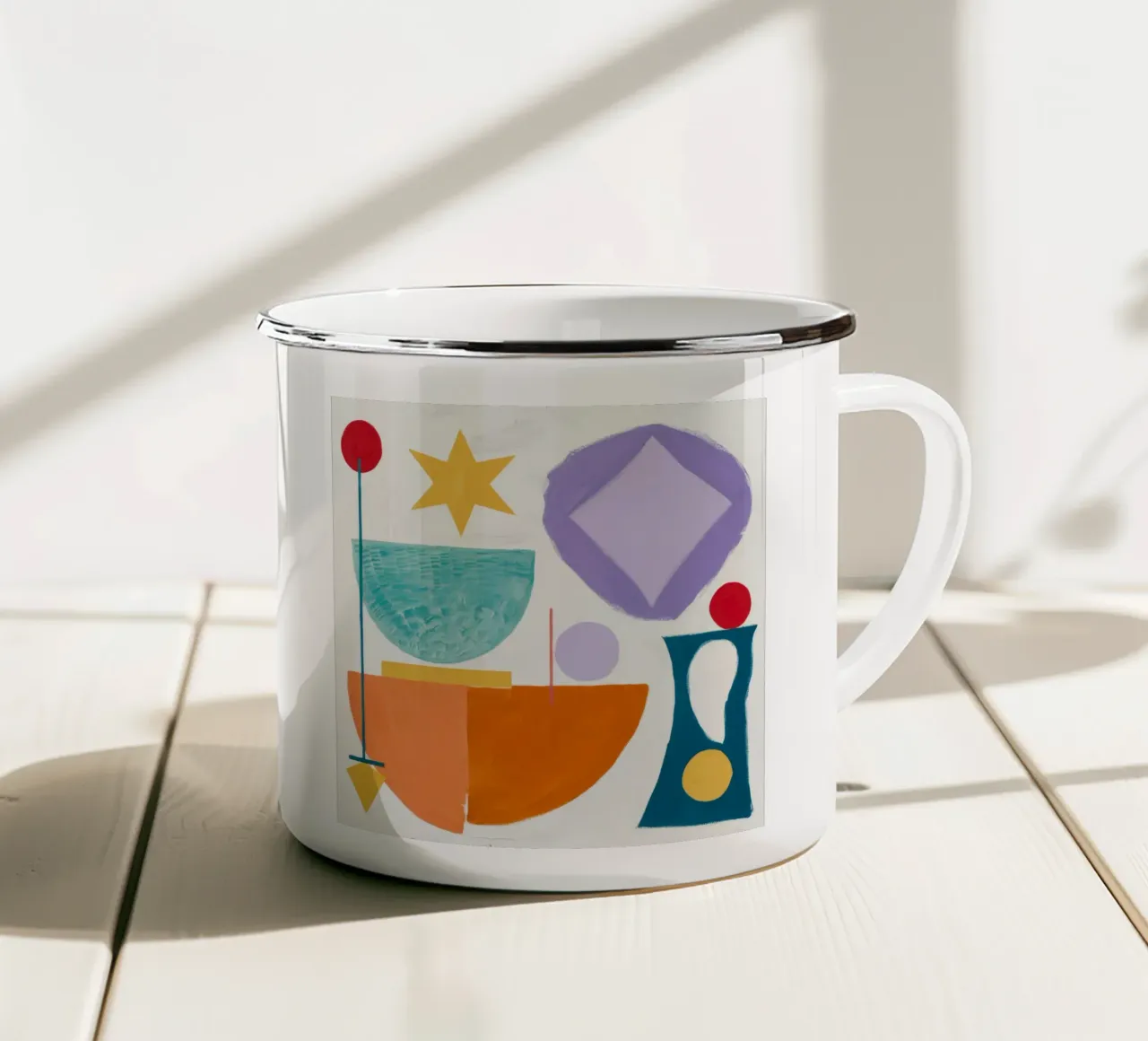 Armonia geometrica tazza in smalto da Lunar Templar