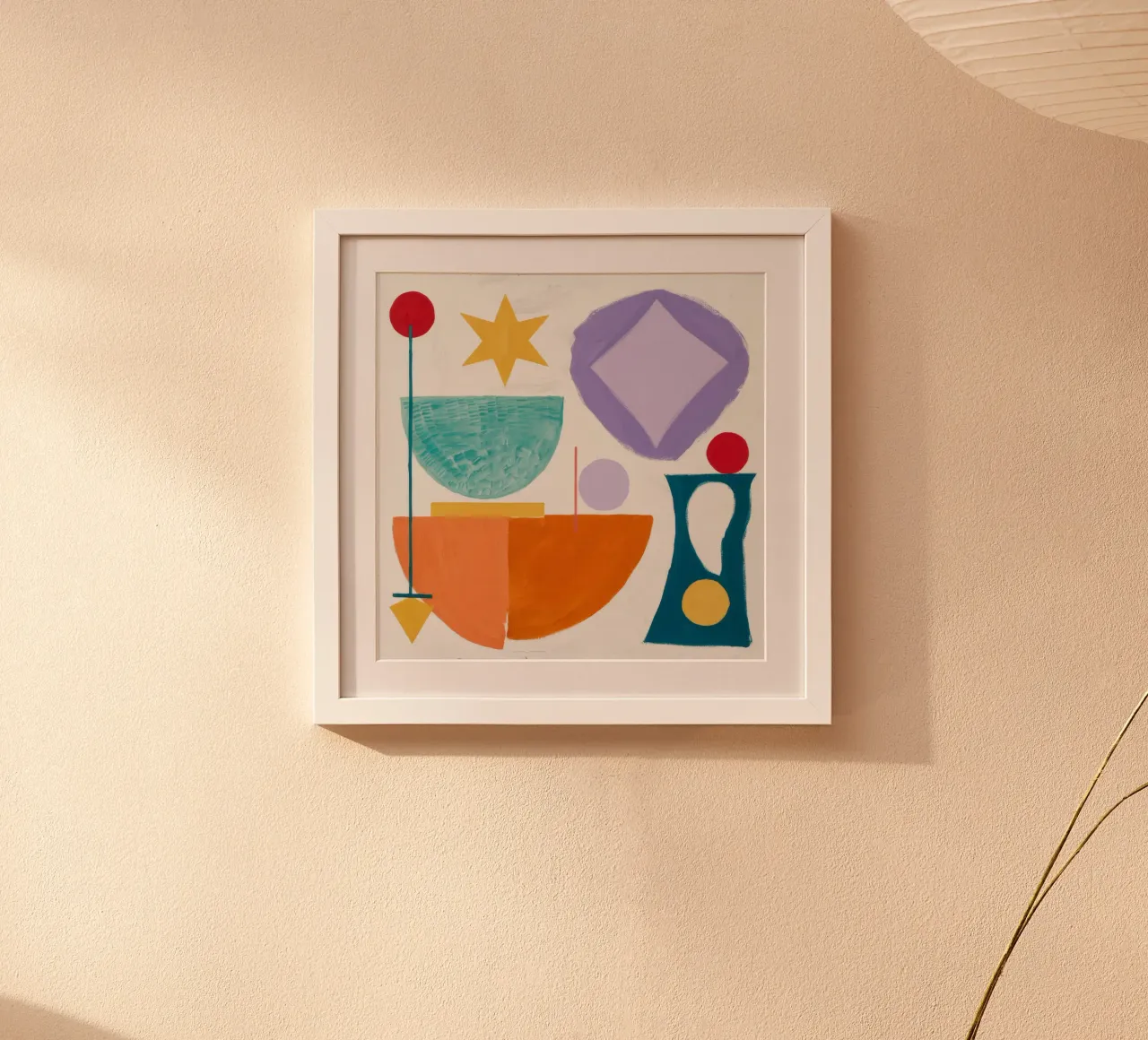 Armonia geometrica poster con telaio in alluminio da Lunar Templar