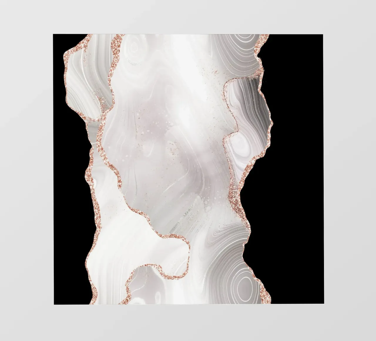 Texture Agata Glitterata Bianco e Oro Rosa 04 telo in pvc da Gemstone Textures