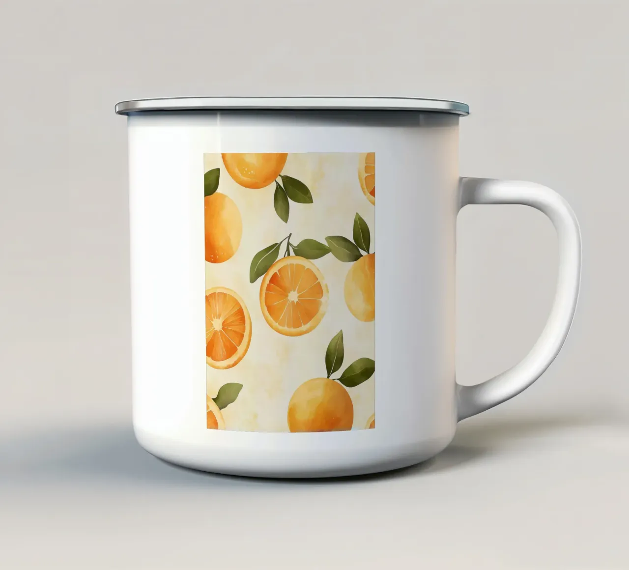 Orange tazza in smalto da we line studio - design