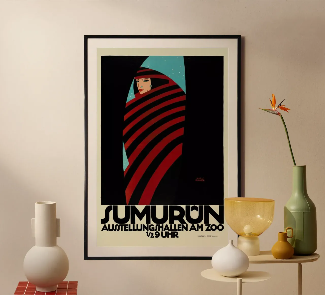 Julius Klinger - Sumurun poster con telaio in plastica da ARTOTHEK
