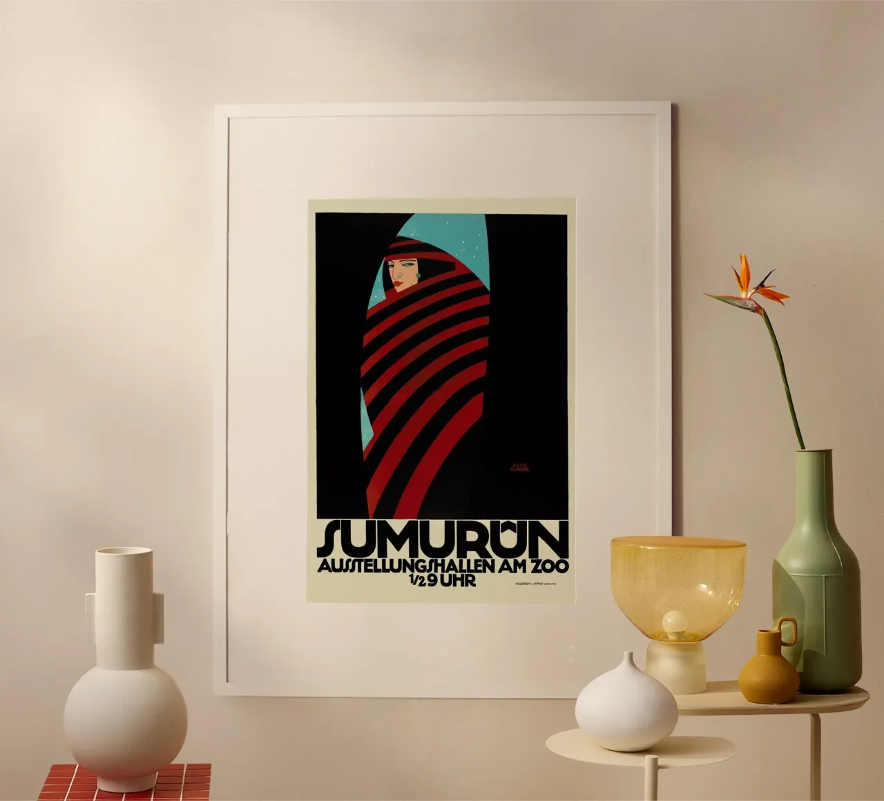 Julius Klinger - Sumurun poster con telaio in plastica da ARTOTHEK